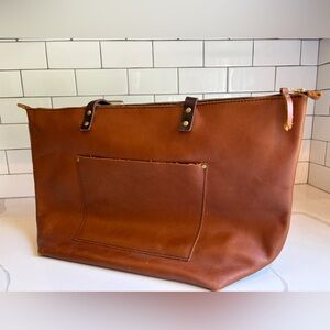 Portland Leather Goods Oversized Honey Tote w/ Zipper
